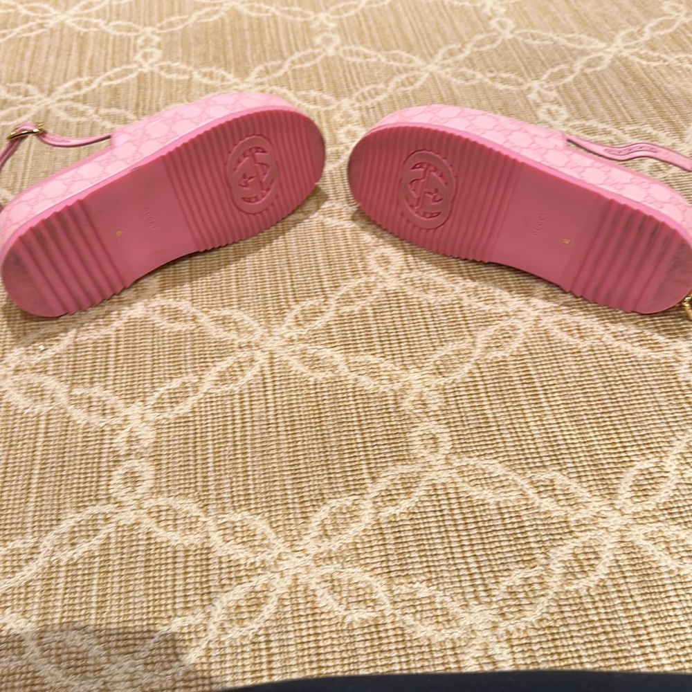 Pink Gucci Platform Sandals Size 40 - Picture 2 of 5